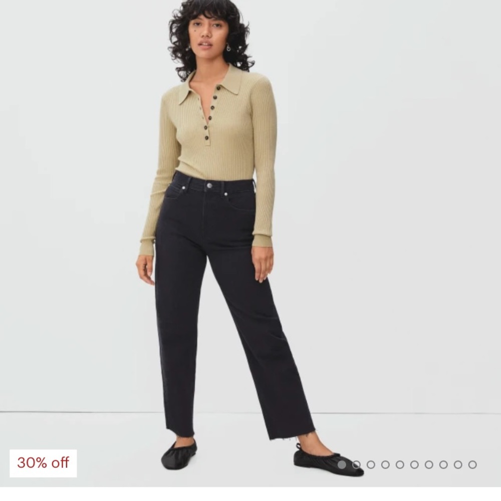 Everlane Way High Jean in Coal